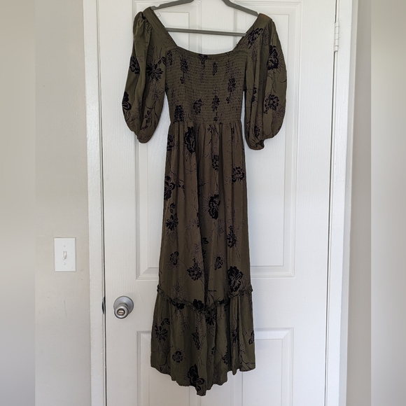 Francesca’s Olive Green Dress | Size Medium - Picture 3 of 5